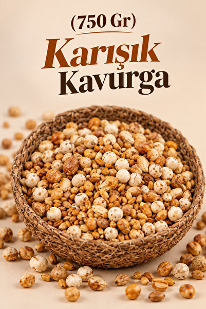 ÜLKÜ KURUYEMİŞ (750 Gr) Karışık Kavurga - Buğday Nohut Mısır Kavurgası