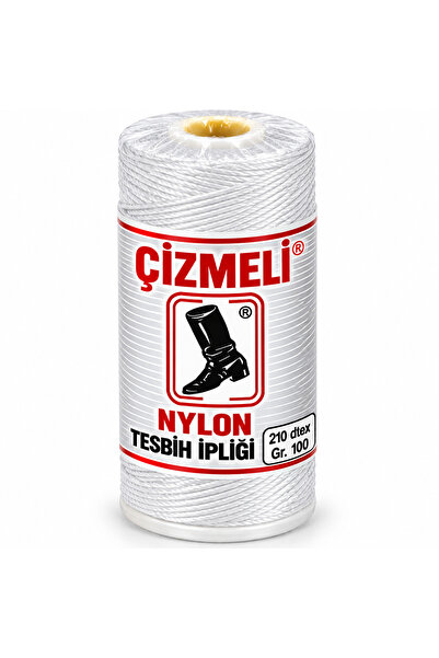 Torna Türk 100 Gram Çizmeli Marka Tesbih İpi 6 Numara Beyaz