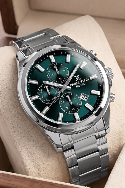 Daniel Klein Premium Men's Wristwatch 3 ATM Waterproof Silver Color Steel Str...