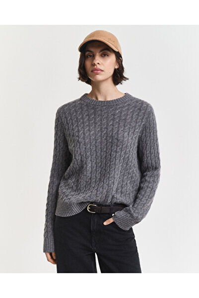 Gant Kadın Gri Regular Fit Triko