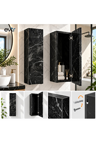 EVİMİST Ultra Lüks & Prestige Koleksiyonu | 18mm Tam Lüks MDF, Siyah Mermer D...