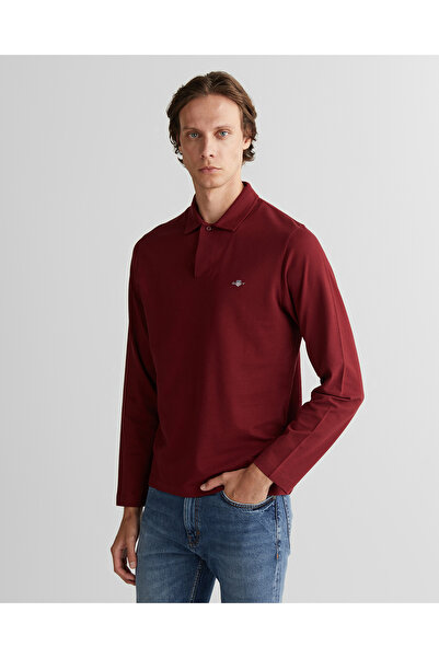 Gant Erkek Bordo Slim Fit V Yaka Polo