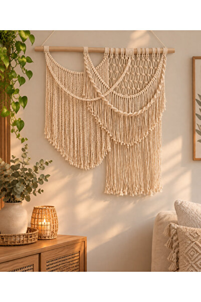 ARTTMACRAME Makrome Duvar Dekoru Bohem tasarim makrome duvar susu