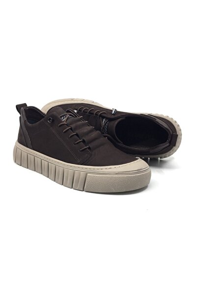 Taşpınar Ayakkabı %100 Hakiki Nubuk Deri Erkek Günlük Rahat Kışlık Sneaker Ay...