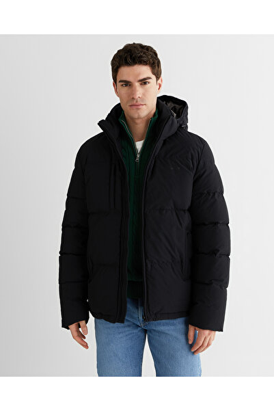 Gant Erkek Siyah Regular Fit Fermuarlı Mont