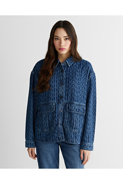 Gant Kadın Mavi Regular Fit Kot Ceket