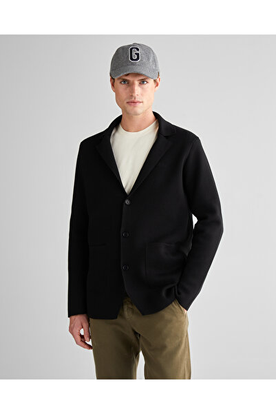 Gant Erkek Siyah Relaxed Fit Kruvaze Ceket