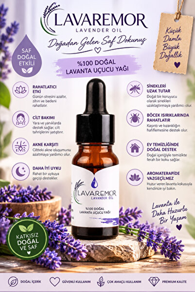 Lavaremor %100 Saf Ve Doğal Lavanta Uçucu Yağı ( 10 ml )