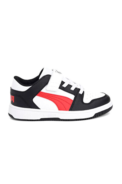 Puma Rebound Layup Kids Black/Red Sneakers