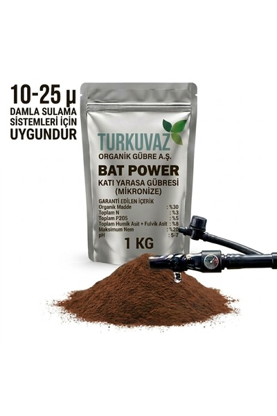 Turkuvaz 1 Kg Organik Verim Arttırıcı Mikron Toz Yarasa Gübresi (katkısız-yük...