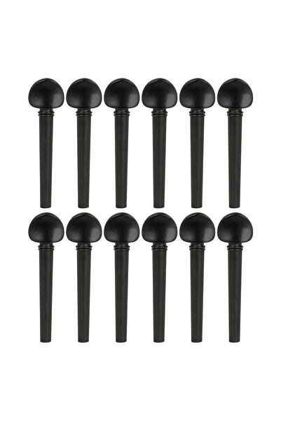 Choice1 Ebony 12 Pcs Oud String Shaft Ebony with Fish Eye Mahogany Ebony Oud ...