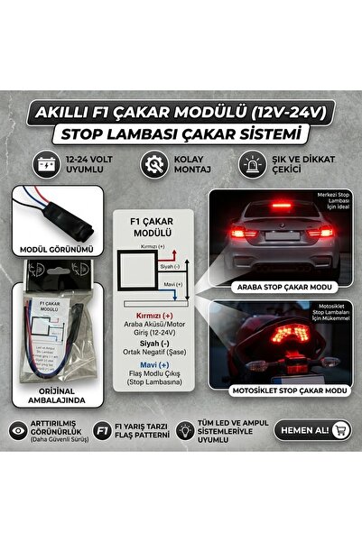 Genel Markalar 12 - 24 volt F1 Çakar modülü devresi
