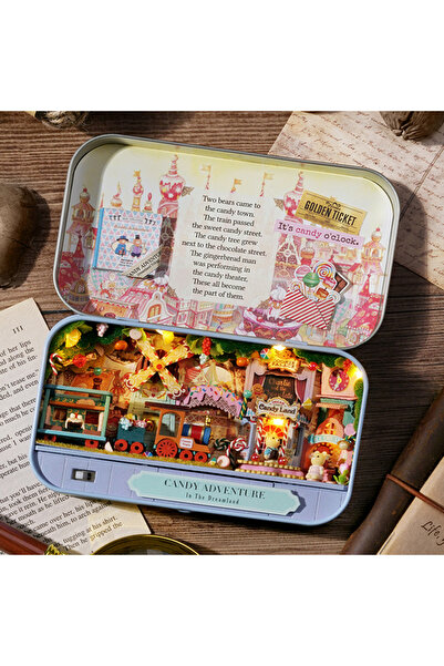 choice2 Q009 DIY Wood DollHouses Handmade Funny Box Theatre Miniature Box Cut...