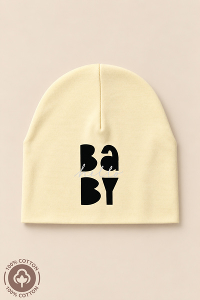 Miniel Unisex Baby Printed Combed Cotton 100% Cotton 6-12 Months Baby Beanie
