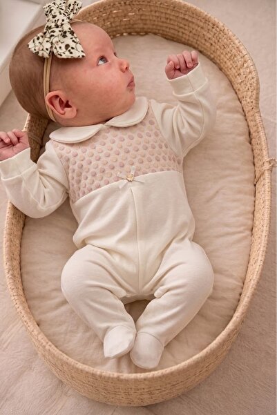 Babydola Baby Girl Romper, Bebe Collar, Elegant Model, Polka Dot Model, Comfo...