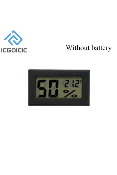 Choice20 مقياس حرارة رقمي صغير بشاشة LCD أسود اللون من نوع ICGOICIC FY-11، يُ...