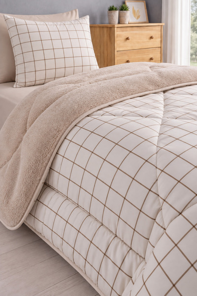 St Shopyteks Single Welsoft Puffi Quilt 155X215 |   1 Piece with Pillowcase |...