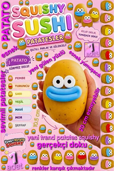 OYUNCAKSAHİLİ Squishy Patates Sukuşi Yavaş Yükselir Stres Sebze Squishy Patat...