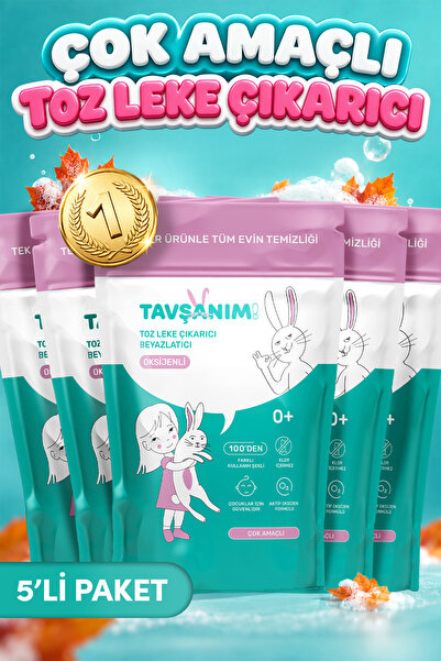 Çok Amaçlı Oksijenli Toz Leke Çıkarıcı Ve Beyazlatıcı 5x800g