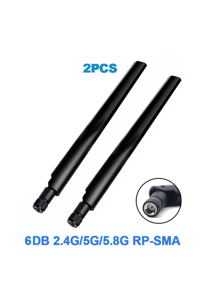 Choice 2PCS RP-SMA WiFi Antenna 2.4GHz/5.8GHz Dual Band 6DBi RP-SMA Connector...