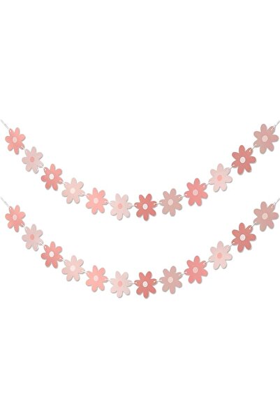Choice 1pc Pink Pink Daisy Party Decor - Groovy Boho Decor Party Garland Bann...