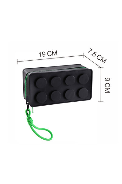 Choice Black Creative Building Block Shaped Handbag Pen Storage Bag with Rope...