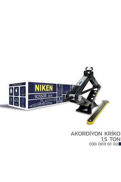 Niken Oto kriko araç kaldırma krikosu cırcırlı kriko 1,5 ton makas tip cırcırlı