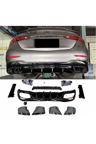 autogp Mercedes W206 c63 amg arka tampon difüzör ve egzoz ucu amg 2021