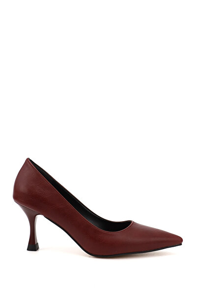 GÖNDERİ(R) Women's Burgundy Pointed Toe Goblet Heel Stiletto