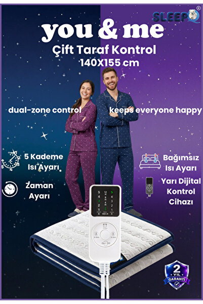 SleepQ Q'Twin-Çift Taraf Bağımsız Kontrollü 5 Kademeli/Zaman Ayarlı Battal Bo...