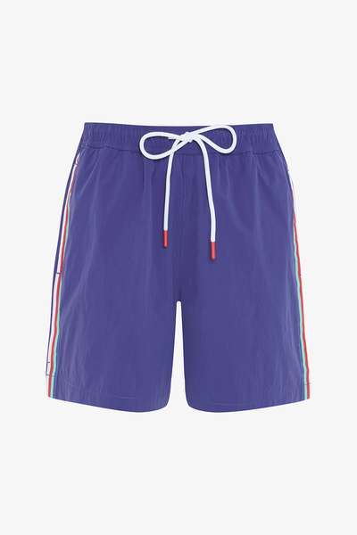 Penti Detail Poliamid Gestreifte Herren-Badeshorts