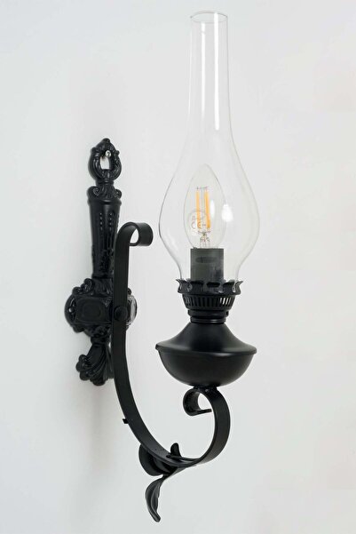 Tel Lighting Ferforje Gaz Lambası Tekli Aplik