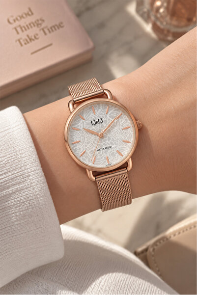 Q&Q Qc27j011y Rose Gold Hasır Bilezikli Kadın Kol Saati