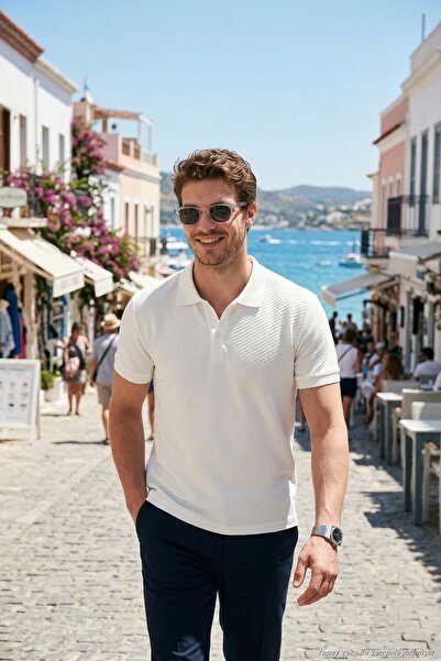Buratti Cotton Short Sleeve Buttoned Polo t Shirt Men's Polo t Shirt 5904049