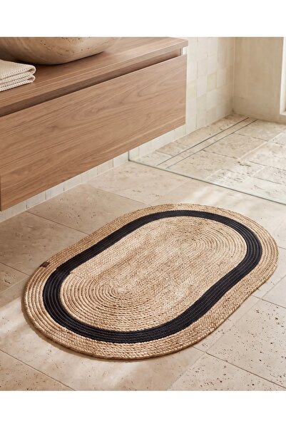 Cicim Home Natura Jüt Hasır Oval Banyo Paspası 60×100 cm