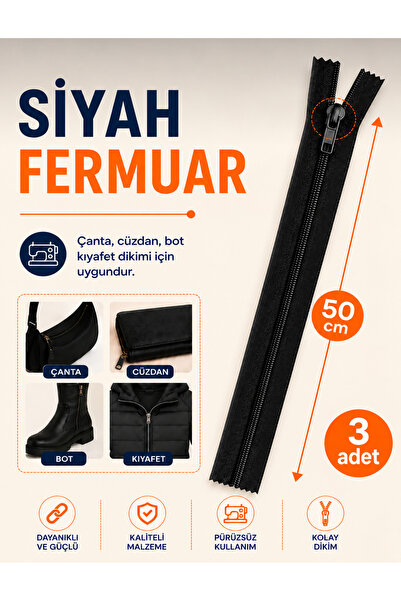 COMFORTSTEP Siyah Fermuar 50cm