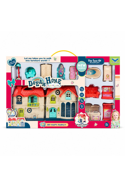 Toysea Dream House Villa Set with Furniture, Pretend Play Dollhouse with Acce...