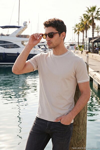 Buratti Cotton Crew Neck Contrast Striped t Shirt Men's t Shirt 5904034