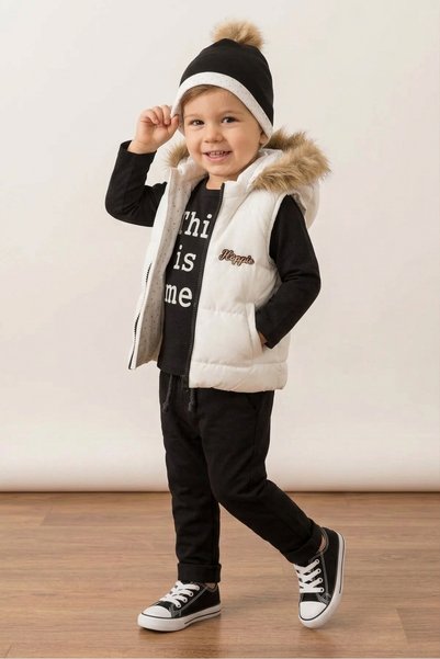 MİLAYS LİFE HOME COLLECTİON Baby Boy Winter down Coat with Hooded Berets Top ...