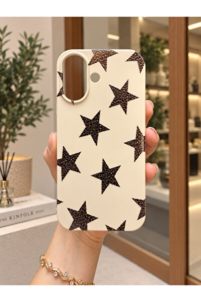 OVADA İphone 17 Uyumlu Leopar Yıldızlı Telefon Kılıfı