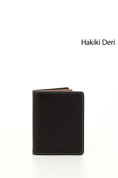 GÖNDERİ(R) Kahveye Vizon Gön Hakiki Deri Unisex Kartlık 06499