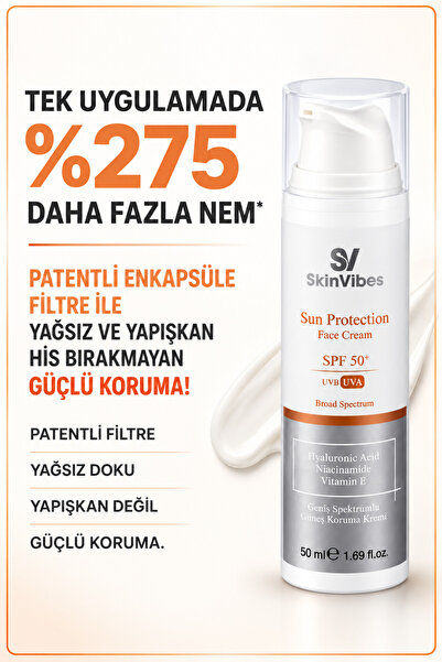 Skinvibes Yüksek Korumalı, Leke Önleyici ve Nemlendirici Güneş Koruyucu Krem ...