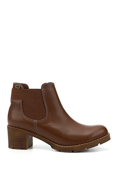 GÖNDERİ(R) Women'S/Girls' Tan Thick Heeled Chelsea Boots