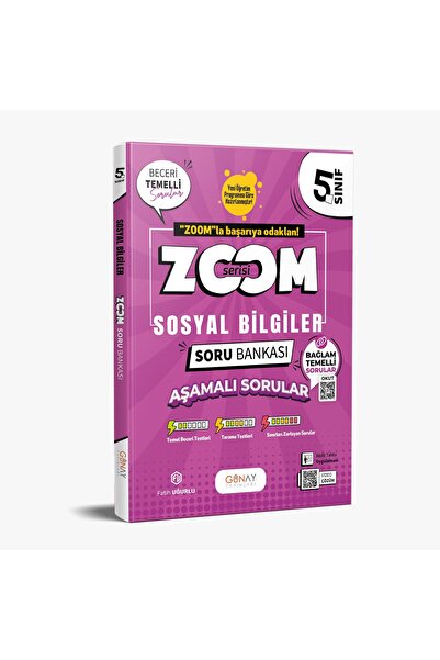 Günay Yayınları GÜNAY YAYINCILIK 5. SINIF ZOOM SOSYAL BİLGİLER SORU BANKASI BECERİ TEMELLİ SORULAR (GÜNCEL MÜFREDAT)