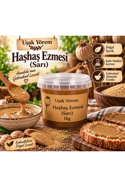Uşak Yörem Şarküteri Haşhaş Ezmesi (Sarı) 1000g Uşak Yörem
