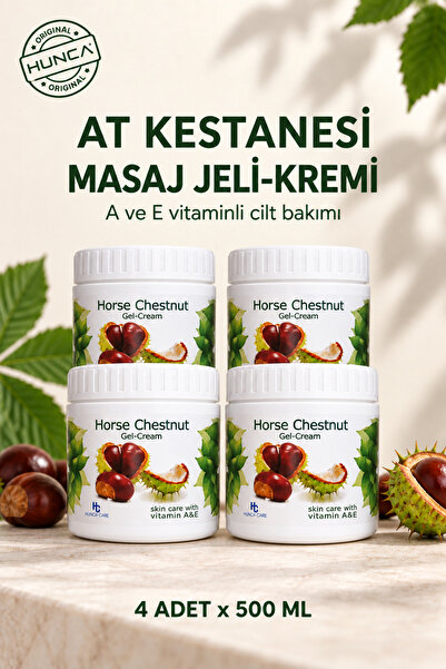 Hunca Care At Kestanesi Kremi 500 ml Horse Chestnut Gel-Cream x 4 Adet