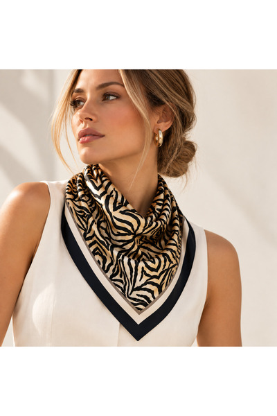 Aquasis Women's Satin Scarf 60X60 cm |   Patterned Square Scarf, Neck Hair Ba...