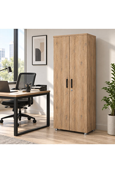 Legnof Office & Home 80x38x190 Dolap – Maksimum Depolama Alanı-ATLANTIK ÇAM