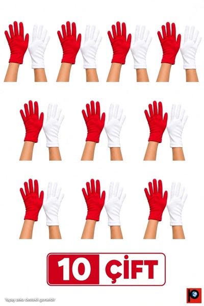 vedat paker giyim sanayi Children's 10 Pairs Red and White Bandocu Show Cerem...