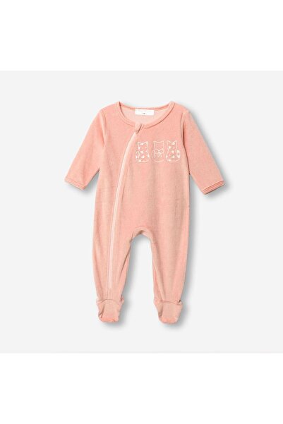 Funky Φορμάκι βελουτέ βρεφικό αγόρι For Kids 227-060143-1 "Kittens" σομόν